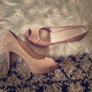 Nine West platform peep toe heels